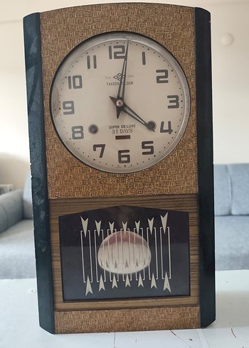 American Vintage ahşap kasa çift kurmalı anahtarlı duvar saati