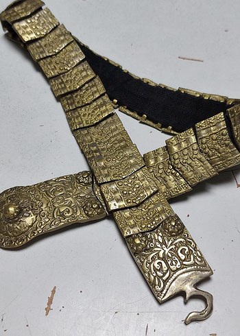 American Vintage A eskilerden komple pirinç gelin kemeri ltın Renkli Deri Tokalı