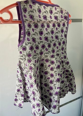 Kız Çocuk Mor Dantelli Bohem Elbise - Görsel 4