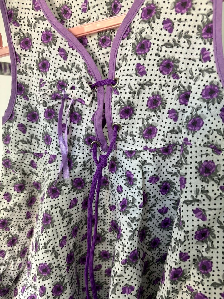 Kız Çocuk Mor Dantelli Bohem Elbise - Görsel 3