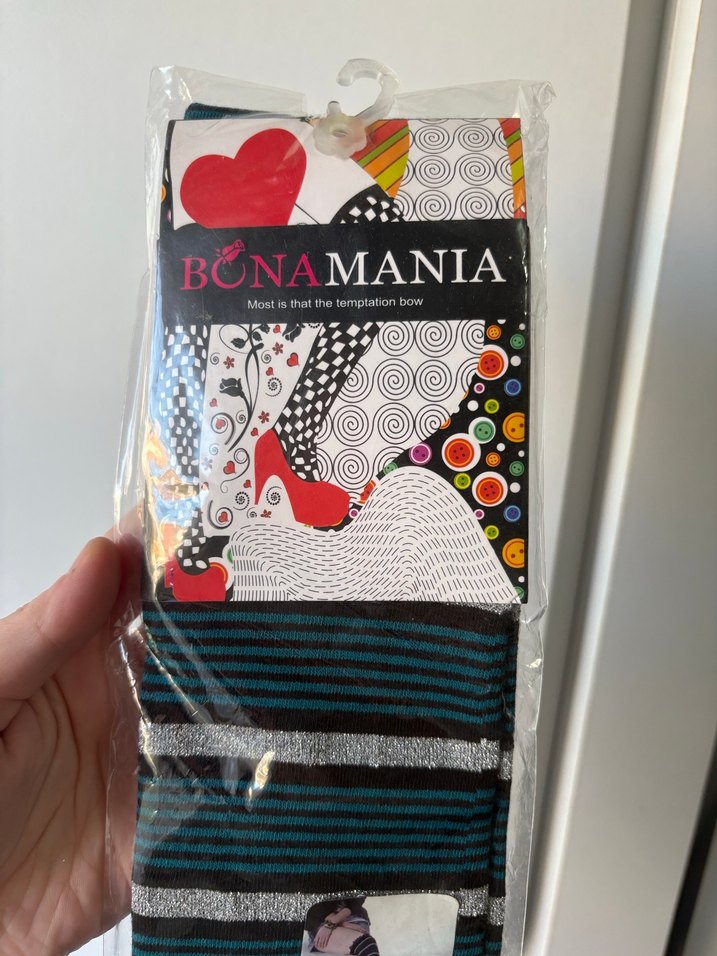 Çizgili trend çorap - Görsel 3