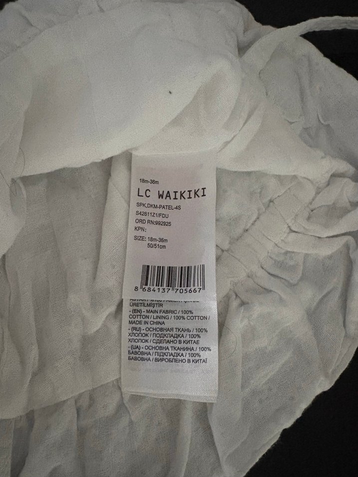 LCW Baby Beyaz Fiyonk Detaylı Kız Bebek Şapka - Görsel 4