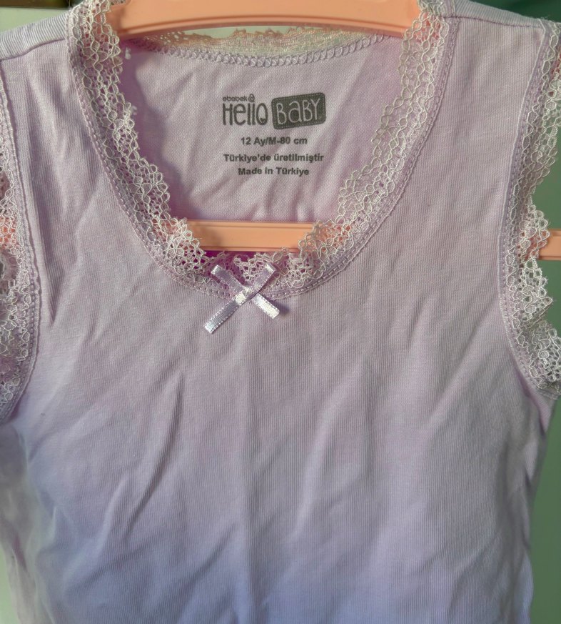 Dantelli lila zıbın - Görsel 3