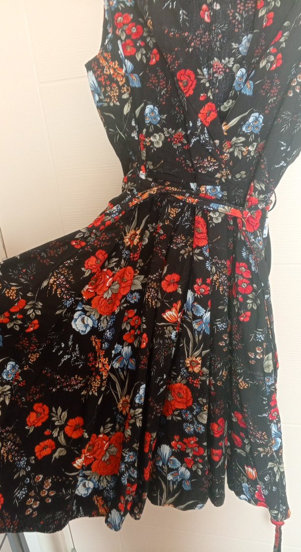 Çiçek Desenli Uzun Bohem Elbise - Görsel 3