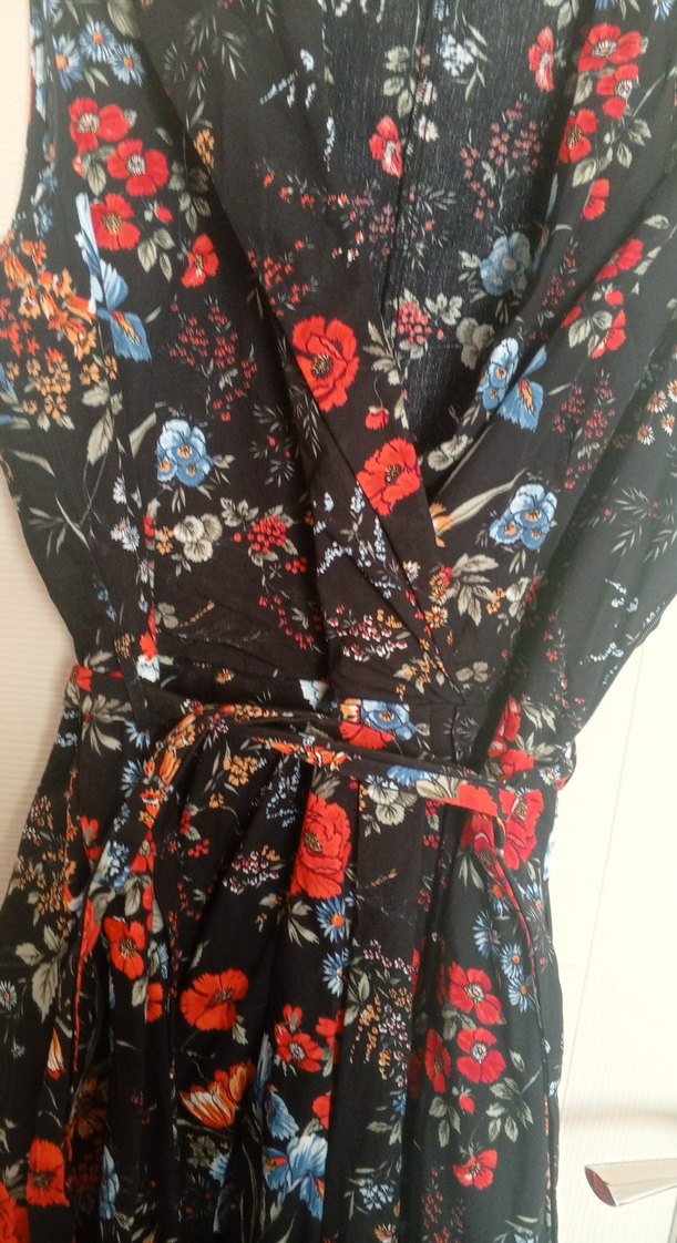 Çiçek Desenli Uzun Bohem Elbise - Görsel 2