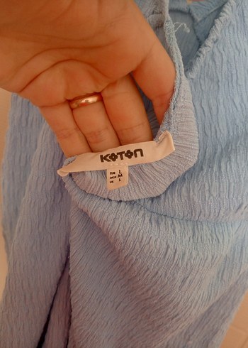 Mavi V Yaka Midi  Elbise - Görsel 7