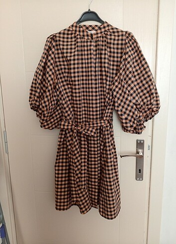 Cepli Balon kol elbise - Görsel 3