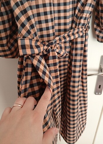 Cepli Balon kol elbise - Görsel 6