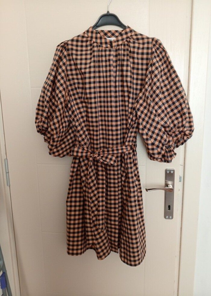 Cepli Balon kol elbise - Görsel 3