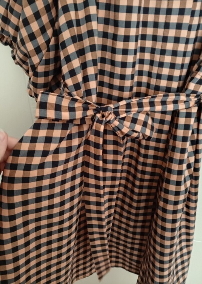 Cepli Balon kol elbise - Görsel 5