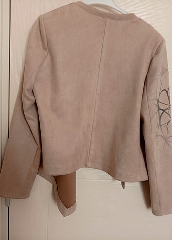 Asimetrik süet ceket - Görsel 5