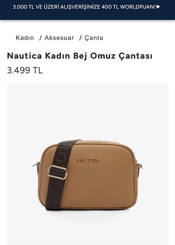 Nautica Nautıca capraz kol cantası
