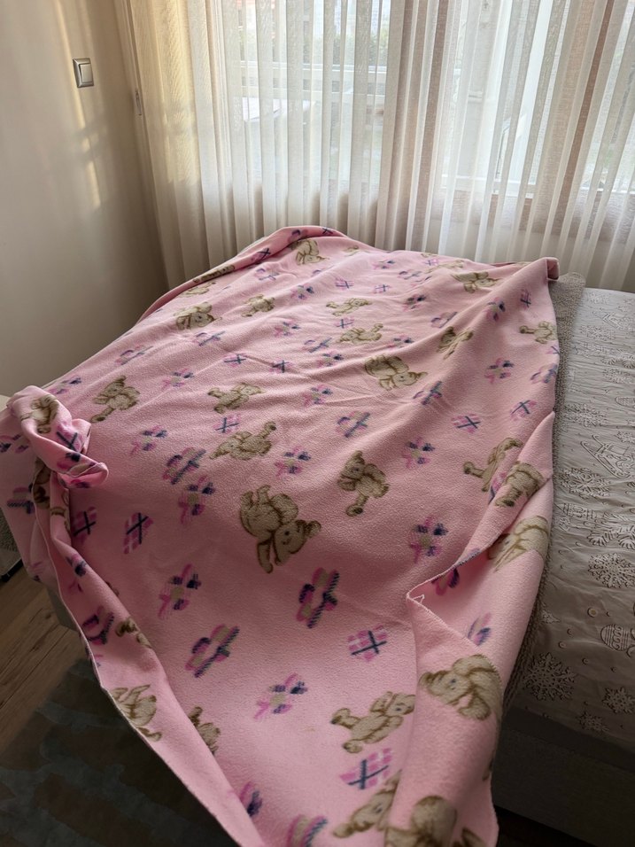 Pembe Nakışlı Çocuk Battaniyesi - Görsel 3