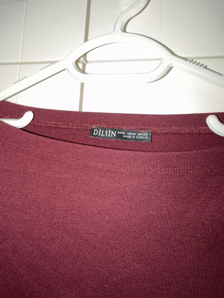 Bordo Uzun Kollu Kadın Bluz - Görsel 3