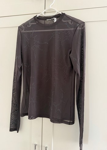 Siyah Yüksek Yakalı Uzun Kollu Gotik Bluz - Görsel 4