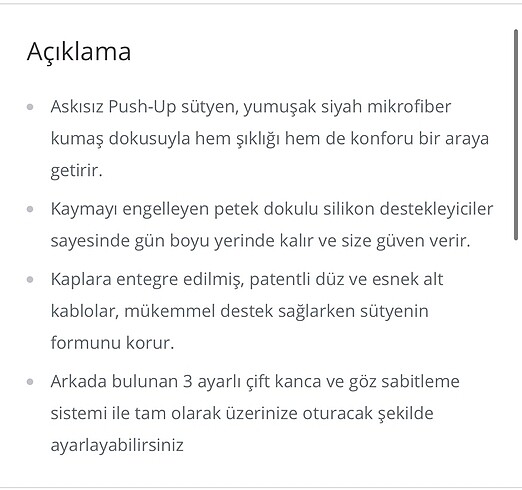 m Beden ten rengi Renk Wondergen mucıze straplez sutyen