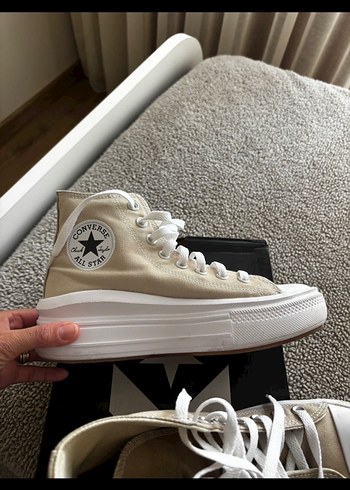 38 Beden Bej Converse Kadın Wedge Spor Ayakkabı