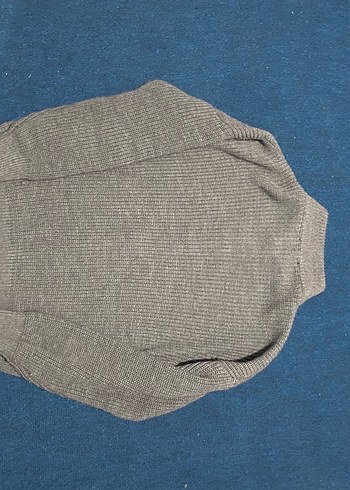 Gri Örme Erkek Fermuarlı Ceket - Görsel 2