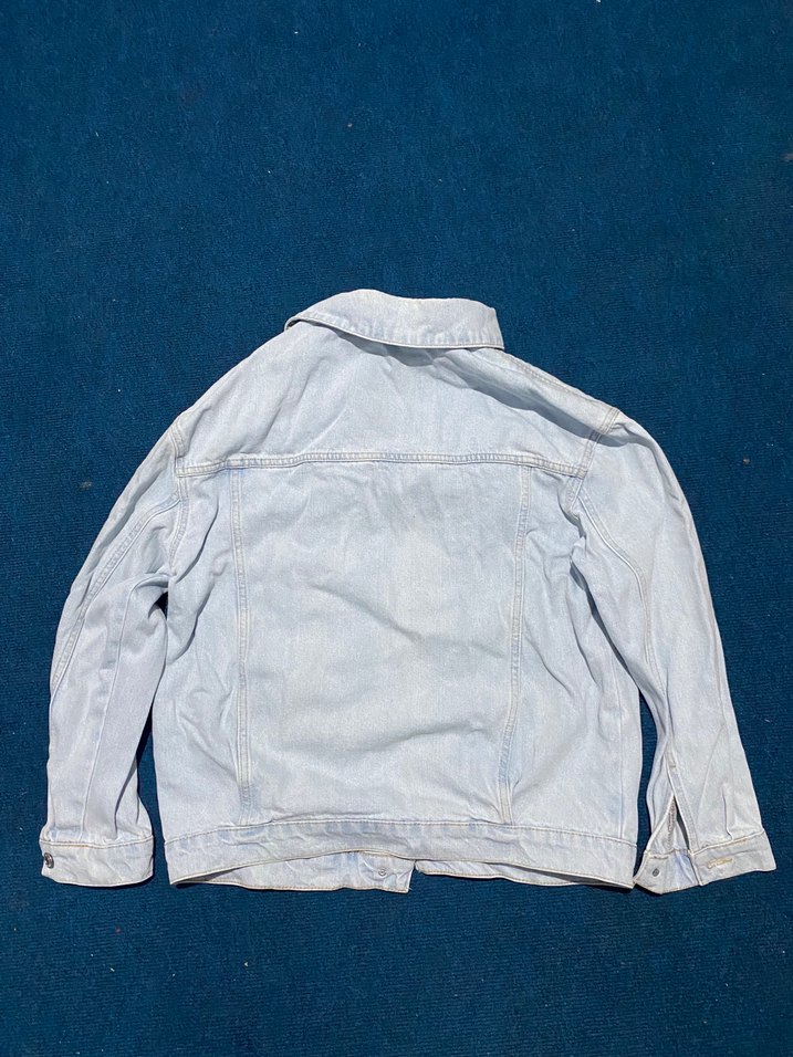 Düğmeli Açık Mavi Erkek Kot Ceket - Görsel 2