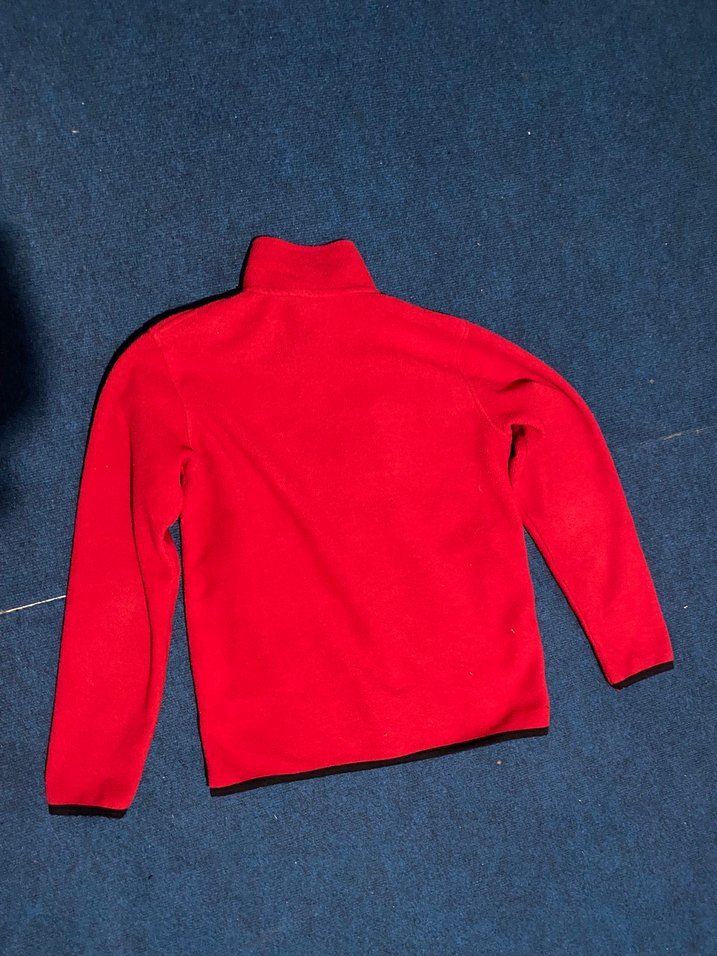 Kırmızı Fermuarlı Erkek Polar Ceket - Görsel 2