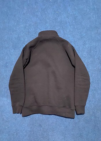 Erkek Siyah Fermuarlı Yüksek Yaka Sweatshirt - Görsel 2