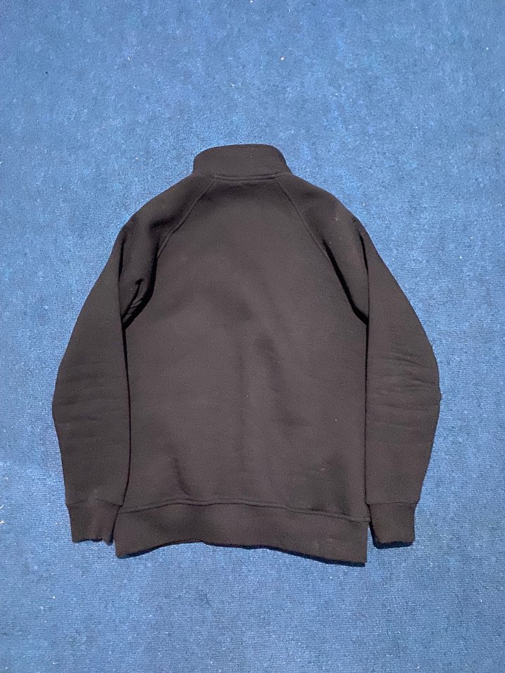 Erkek Siyah Fermuarlı Yüksek Yaka Sweatshirt - Görsel 2
