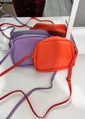 Renkli Deri Kadın Çapraz Çanta - Görsel 3