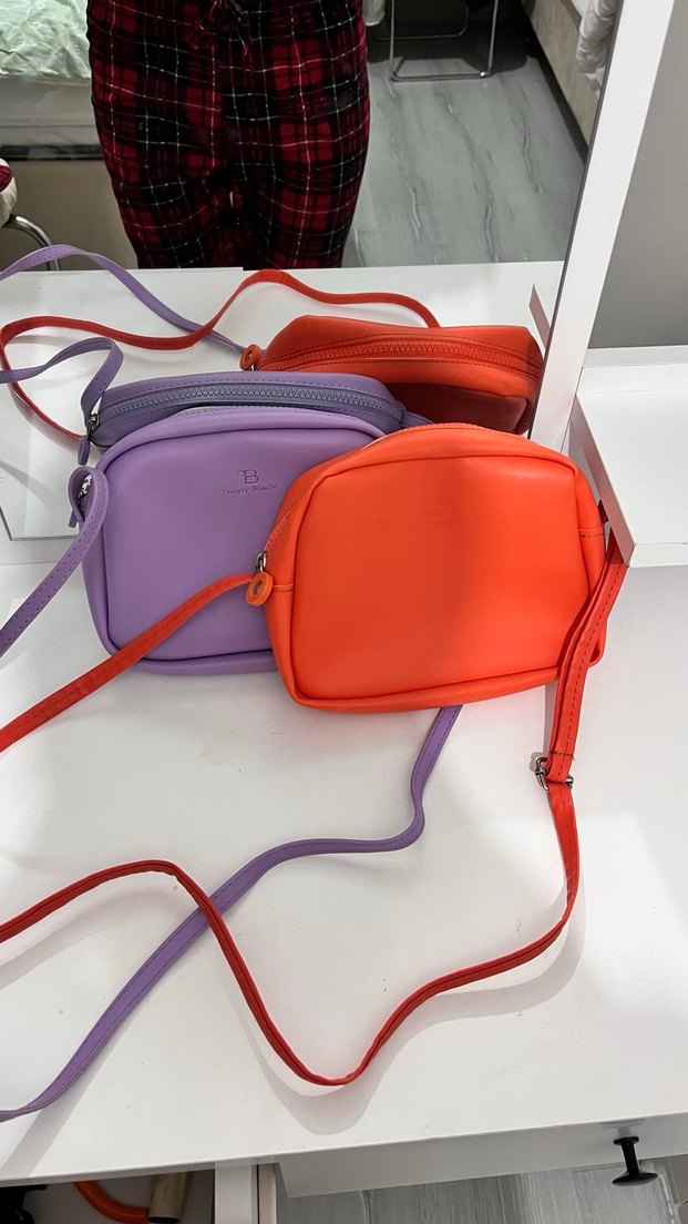 Renkli Deri Kadın Çapraz Çanta - Görsel 3