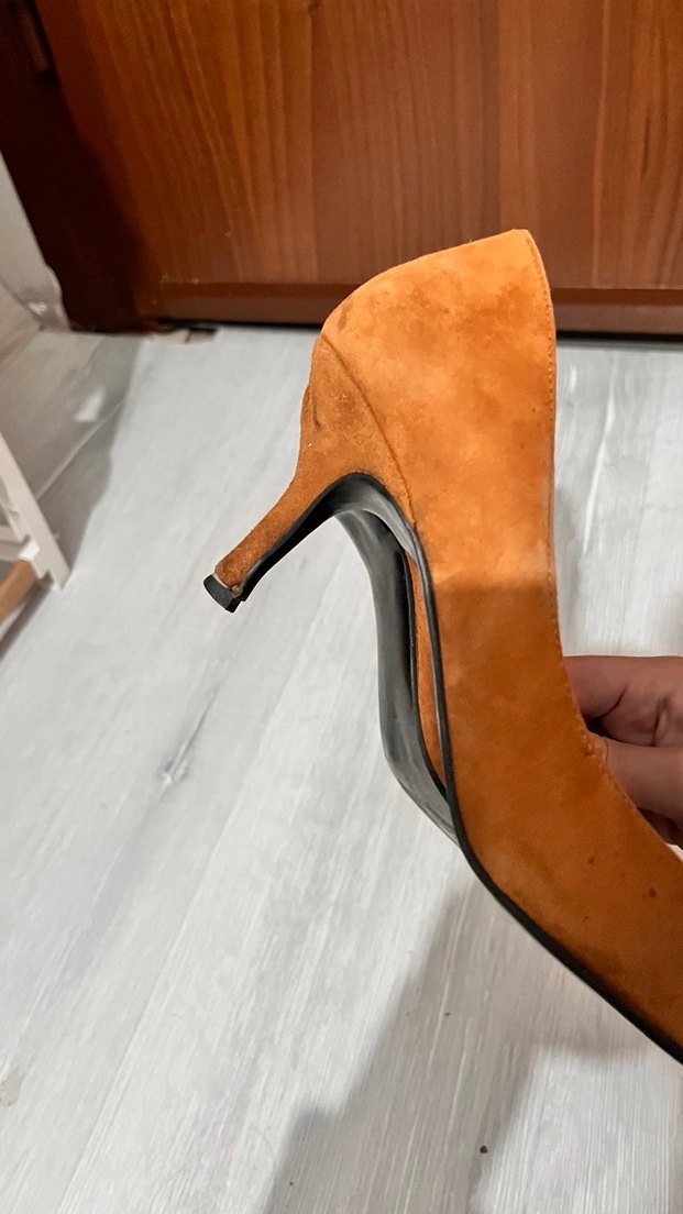 Süet Stiletto Topuklu - Görsel 3