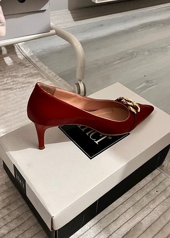 Kadın Kırmızı  Topuklu Stiletto - Görsel 4