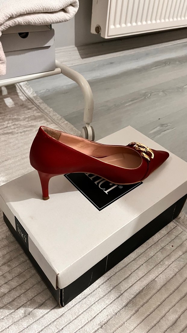 Kadın Kırmızı  Topuklu Stiletto - Görsel 4