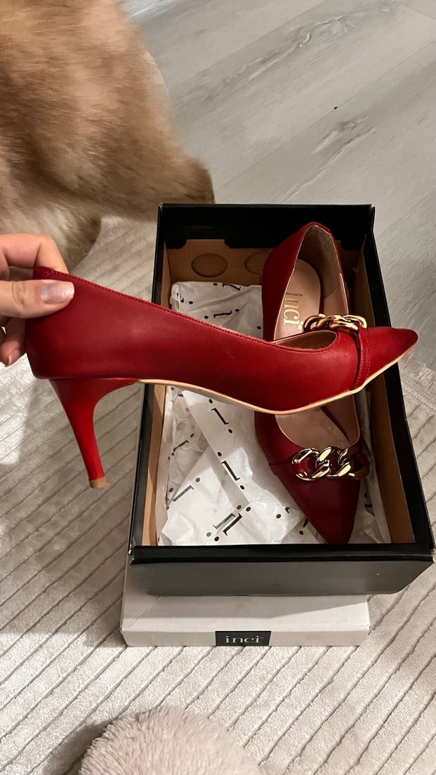 Kadın Kırmızı  Topuklu Stiletto - Görsel 3