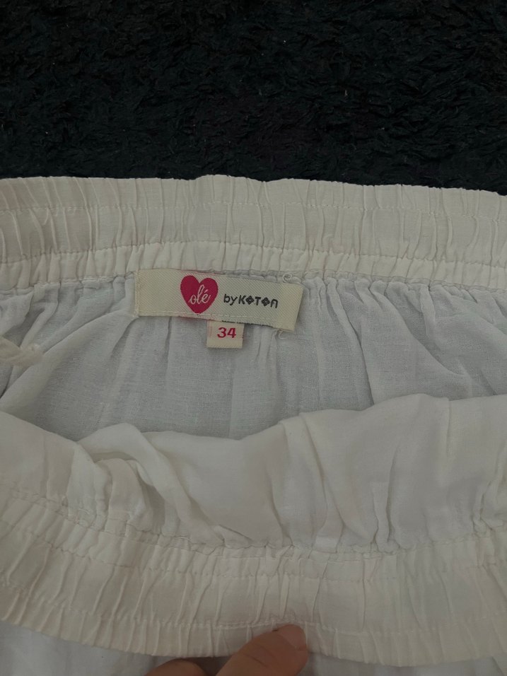 Beyaz Mini Etek - Görsel 2