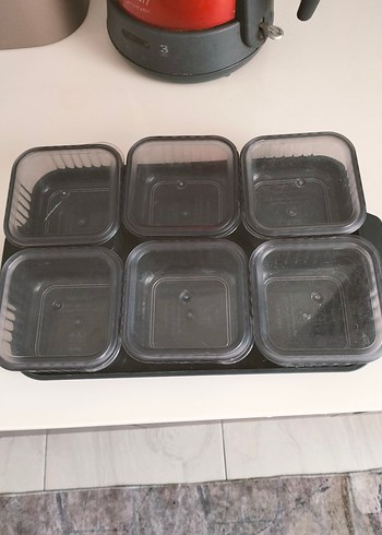 Gri Kapaklı Kare Saklama Kapları - Görsel 2