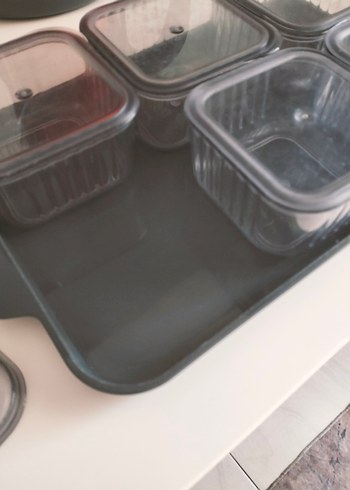 Gri Kapaklı Kare Saklama Kapları - Görsel 6