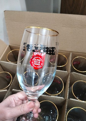 Altın Kenarlı %100 Malt Bira Bardağı - Görsel 3