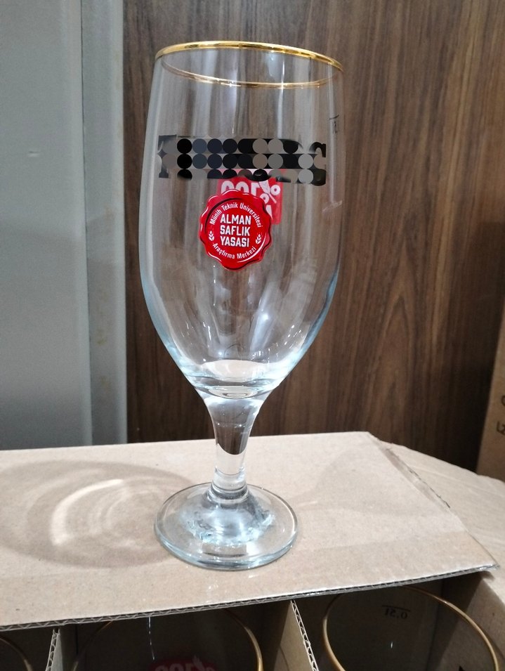 Altın Kenarlı %100 Malt Bira Bardağı - Görsel 2