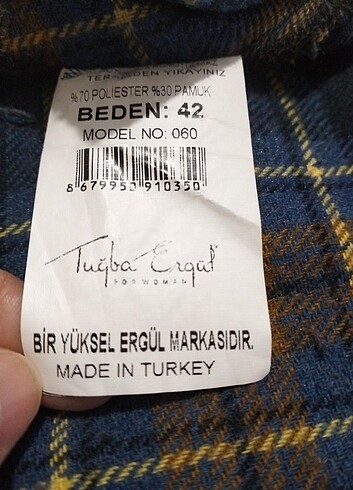42 Beden Kışlık Uzun Gömlek