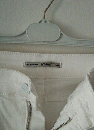 Beyaz kot pantolon Ambar marka