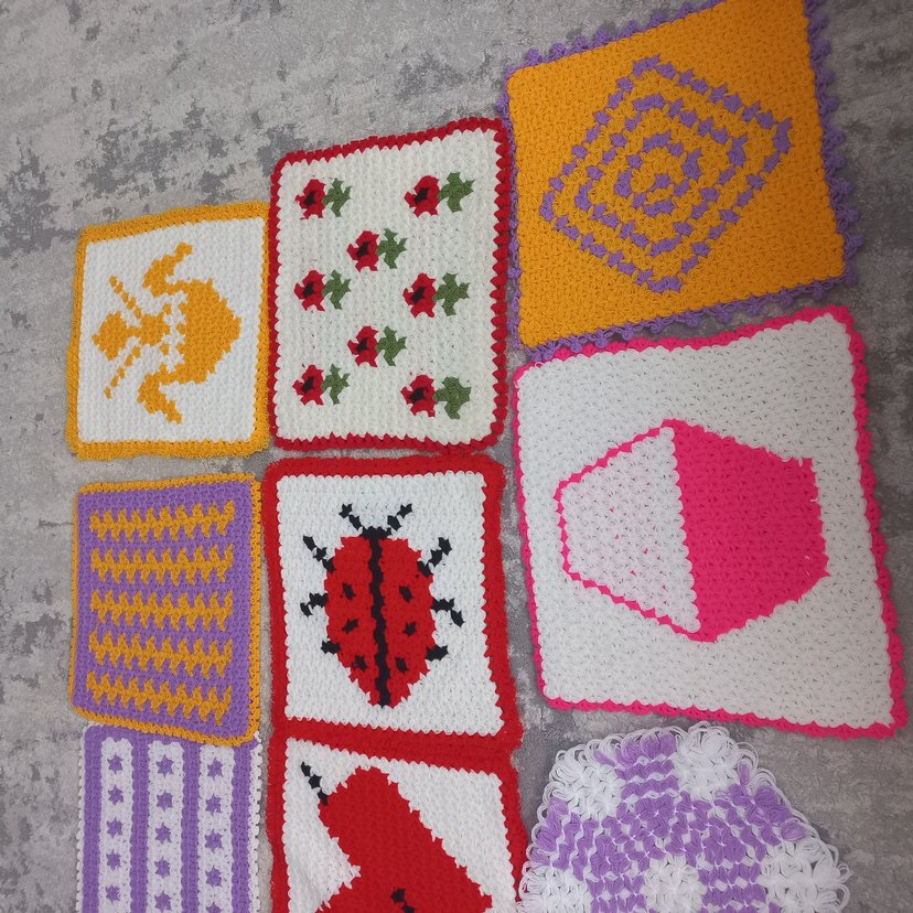 Renkli El Örgüsü Banyo Süngeri Seti - Görsel 3