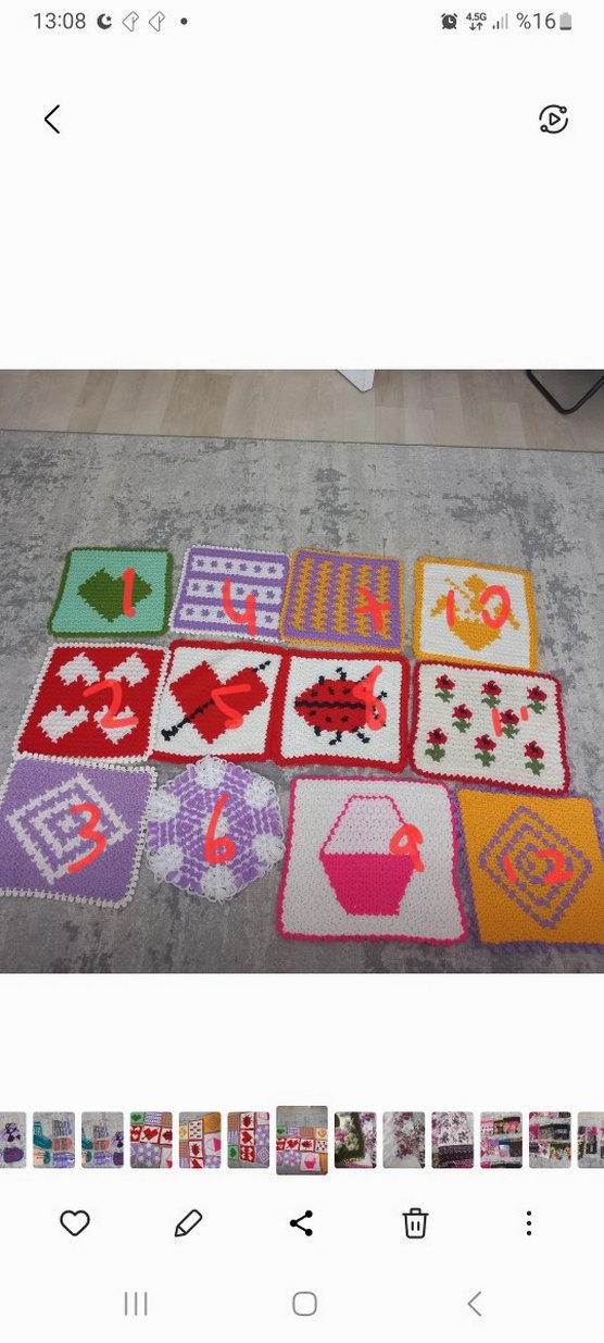 Renkli El Örgüsü Banyo Süngeri Seti - Görsel 5