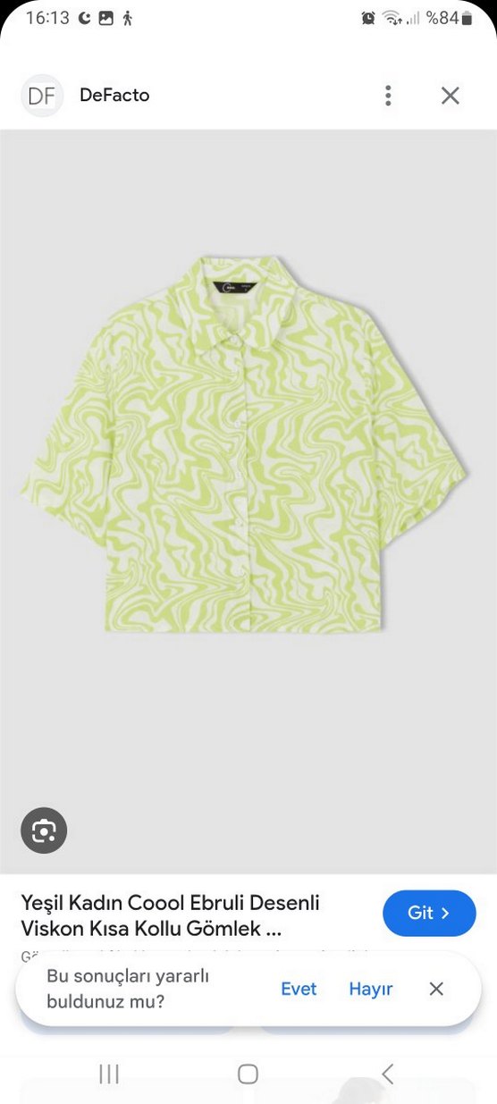 Sarı Kısa Kollu Mini Kadın Gömlek - Görsel 3