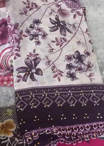 Kadın Çok Renkli Dantel Detaylı Bohem Şal - Görsel 4