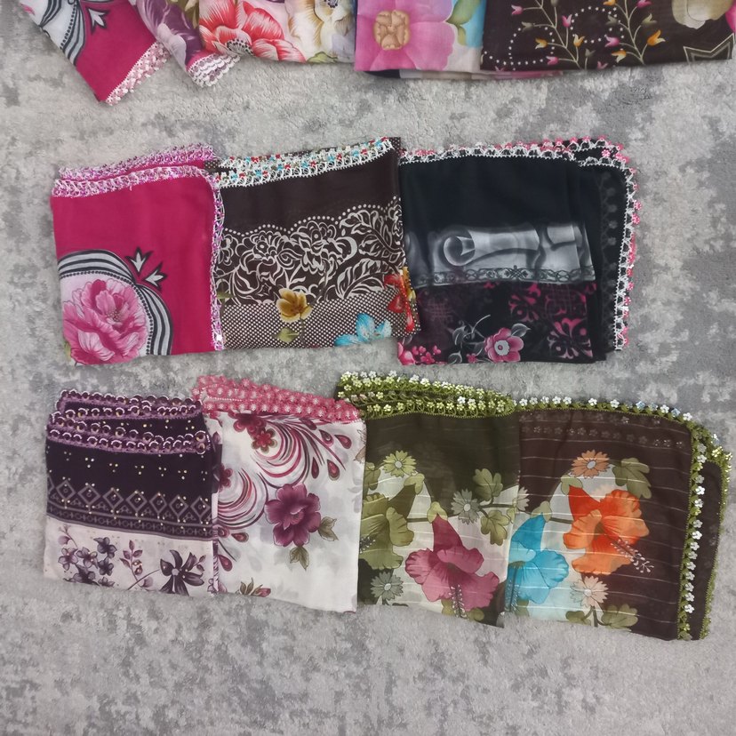 Kadın Çok Renkli Dantel Detaylı Bohem Şal - Görsel 2