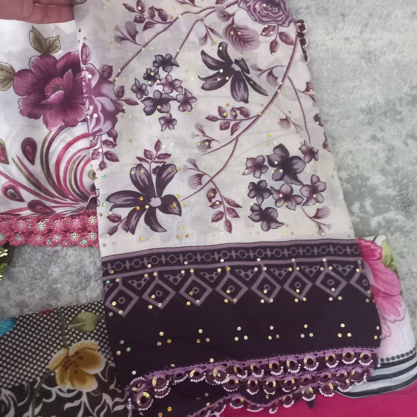 Kadın Çok Renkli Dantel Detaylı Bohem Şal - Görsel 4