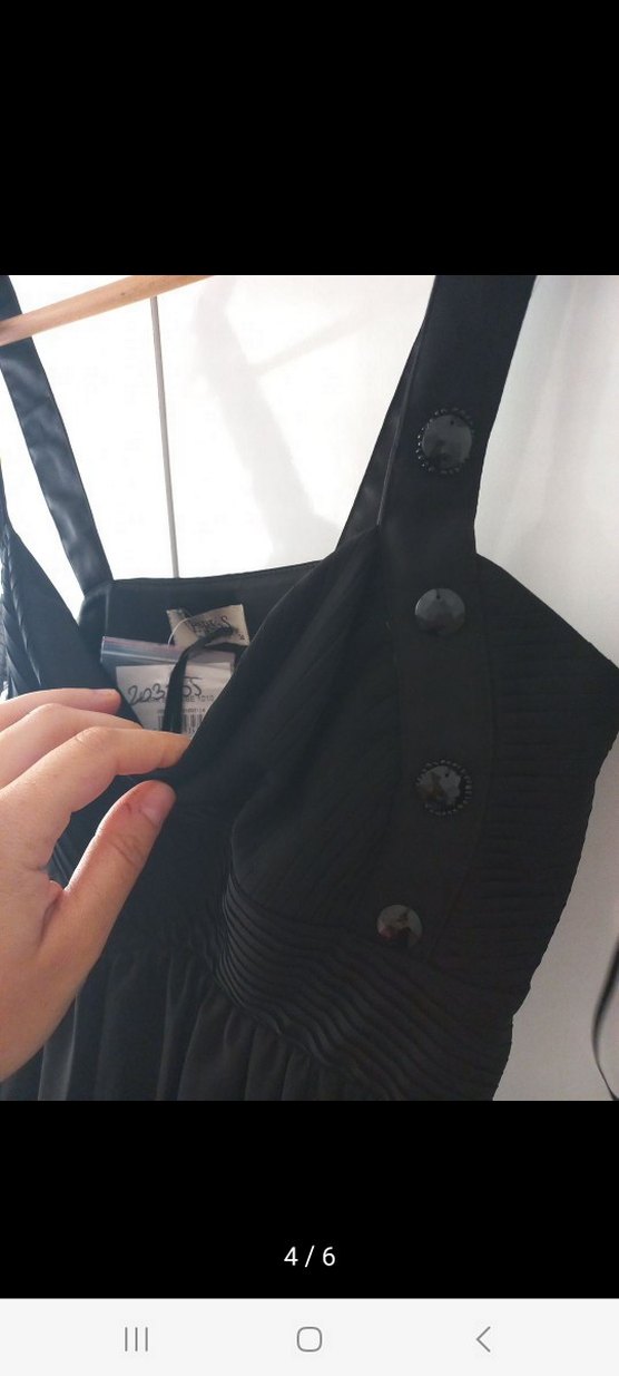 Uzun Siyah V Yaka Gotik Abiye Elbise - Görsel 3