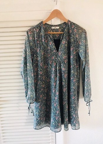 Mango Mango Bohem Mini Elbise, Kemerli, Askılı, Deri