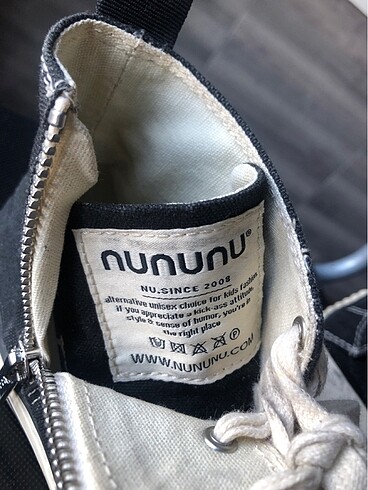 34 Beden nununu marka orjinal kız cocugu sneakers siyah 33-34 numara