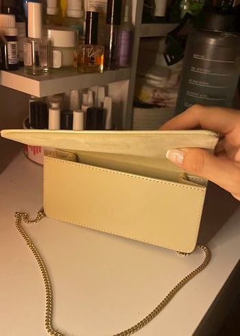 Deri ve gold askılı gözlük çantası - Görsel 2