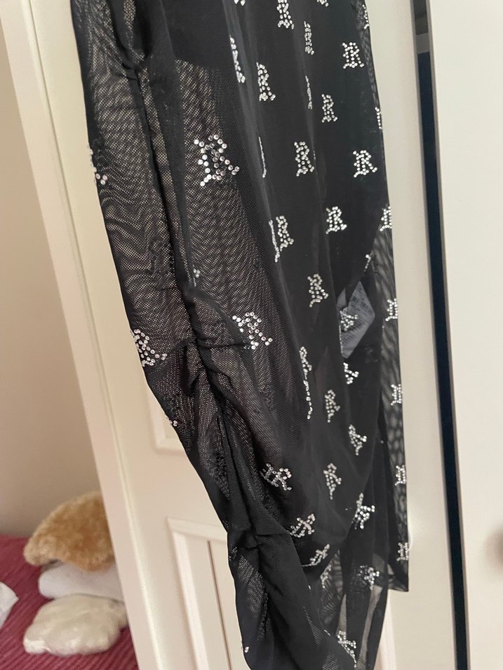 Taş işlemeli transparan bluz - Görsel 3